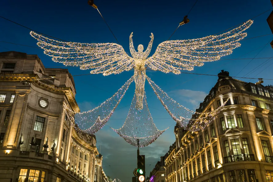 London Christmas lights on Regent Street