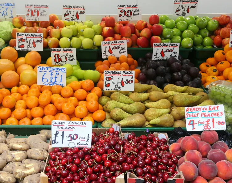 Market stall with fruits