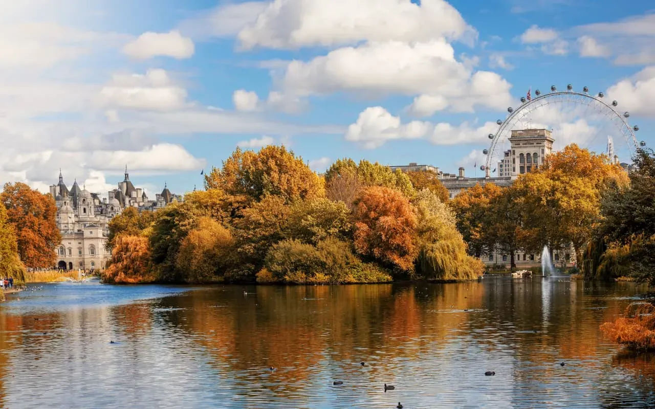 St James Park London in Autmn
