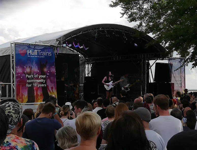 Hull Trains sponsored the Dead Bod stage at Humber Street Sesh