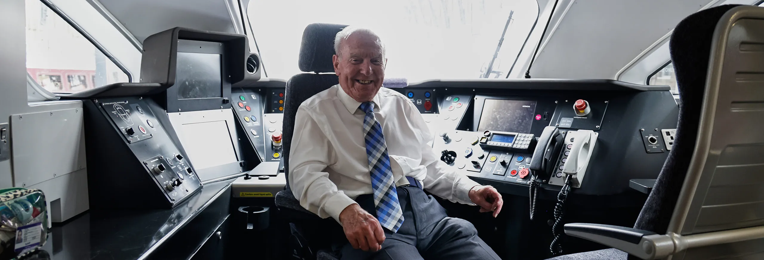 Railway Veteran Charlie VIP Guest of Hull Trains and Lumo at Kings Cross