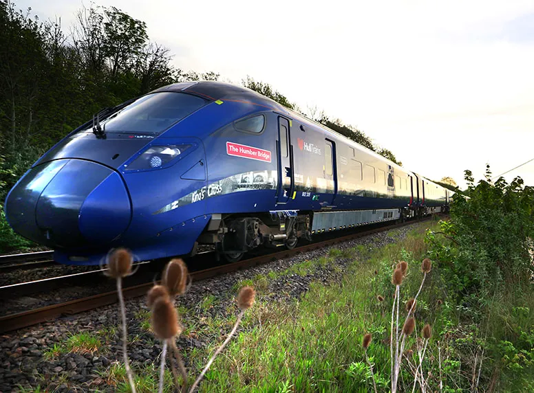 Hull Trains at sunset