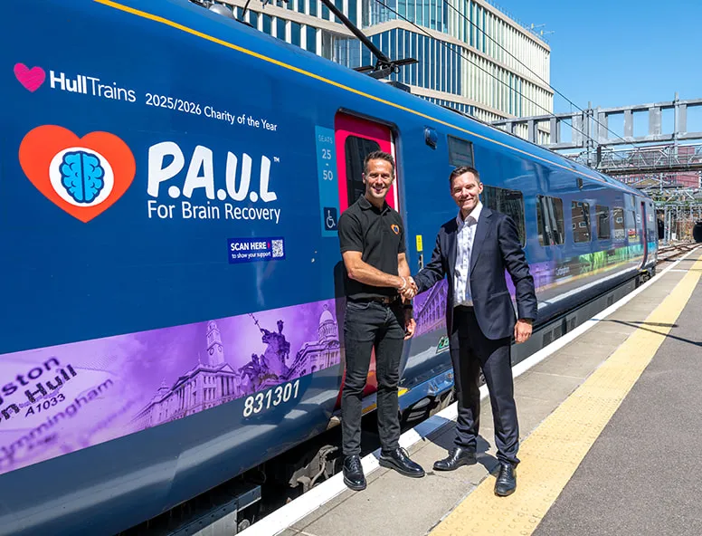 Hull Trains and PAUL for Brain Recovery at London Kings Cross July 2025