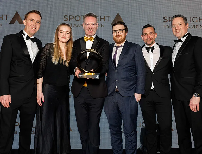 Hull Trains winning the Operator of the Year award at the 2026 Spotlight Rail Awards