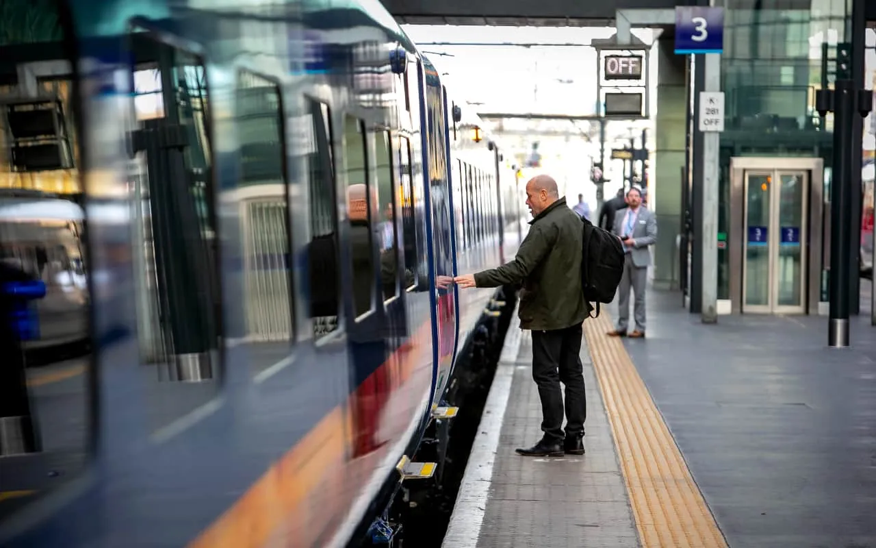 Hull Trains Paragon passenger boarding the train at London Kings Cross